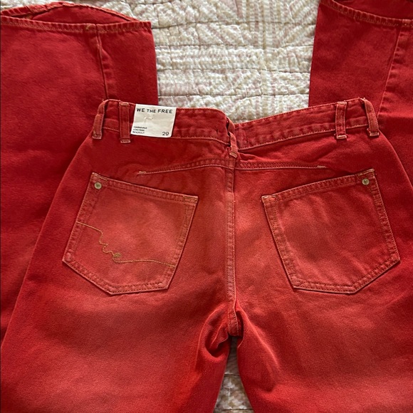 We The Free High Rise Red Jeans - Picture 4 of 6